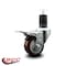 Service Caster 3'' Maroon Poly Swivel 1-5/8'' Expanding Stem Caster Total Lock Brake SCC-EXTTL20S314-PPUB-MRN-158 - alternate 4